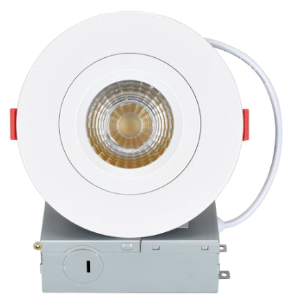 JC-360D. Foco LED redondo de 4" con cardán. 9 W, 120 V CA, 3 CCT.