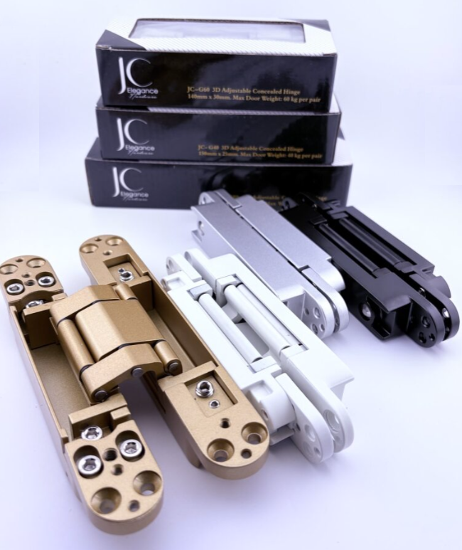 JC-G80. 3D Adjustable Concealed Door Hinge – JC Elegance Hardware