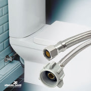 Toilet Supply Line Connector 16" x 3/8" OD x 7/8" BC Nut