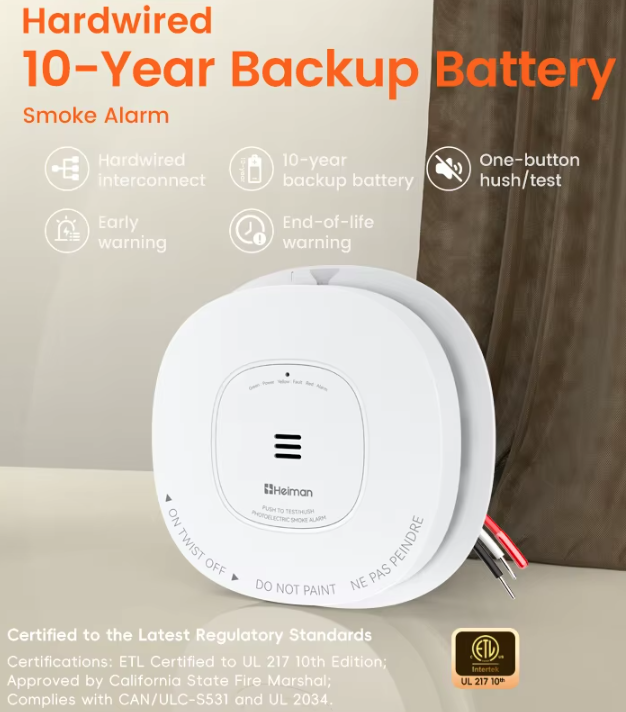 Smoke & CO Alarm HM-638THM-AC