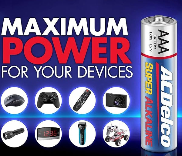 Pilas AAA ACDelco de 48 unidades, pila superalcalina de máxima potencia