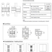 JC-AG100 Concealed Hinge Non Adjustable