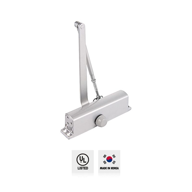 Premier Door Closer- #2 Aluminum- Adjustable 2 Valves Mechanism-UL Listed - 25-40kg/55-88lb