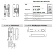 JC-G120. 3D Concealed Adjustable Hinges