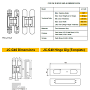 JC-G40. 3D Concealed Adjustable Hinge