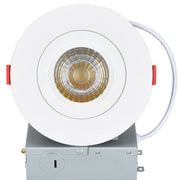 JC-360D. 4" LED Gimbal Downlight Round. 9W-AC120V-3CCT