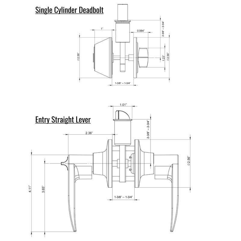 Juego de cerradura de palanca LED02 con cerrojo y 4 llaves KW1 - ASA Strike