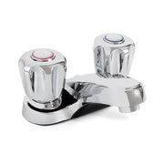 Two Knob Handle Bathroom Faucet - Delta® Style Stems With Pop-Up