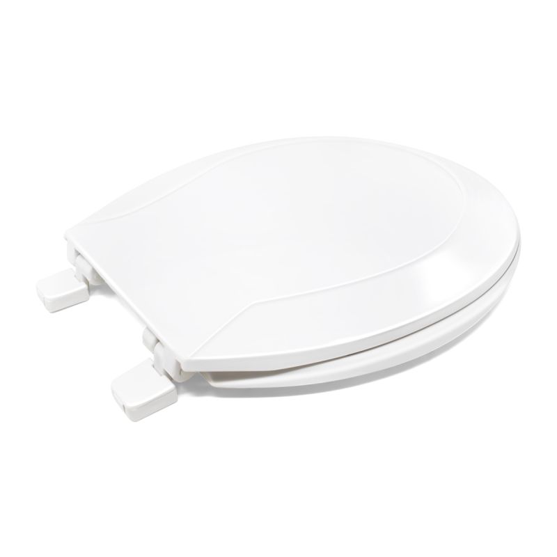 Round Bowls, 16-1/2", White Plastic Toilet Seat