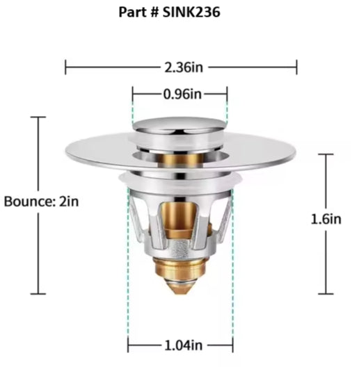 Pop Up Bathroom Sink Plug Stopper