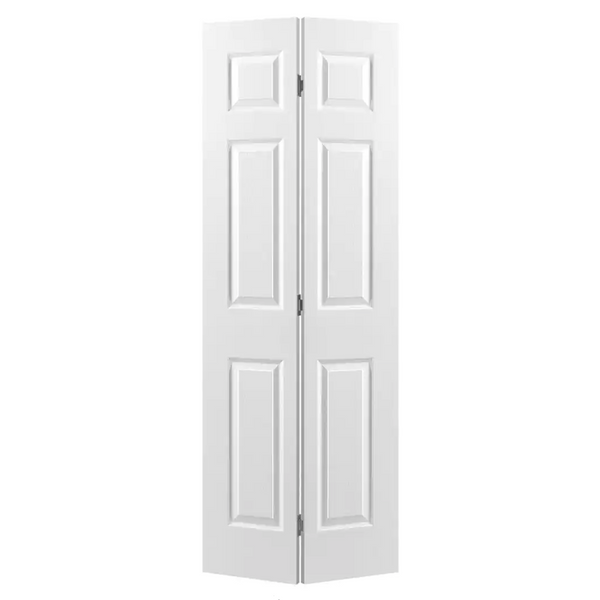 Puerta plegable lisa de 6 paneles con núcleo hueco