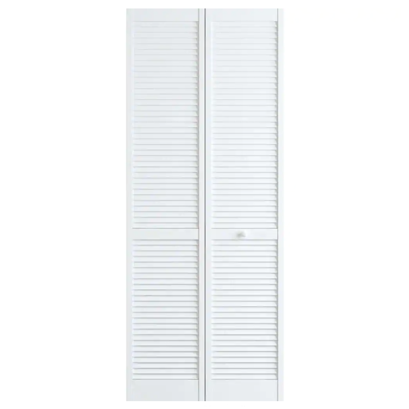 Puerta plegable de madera imprimada con persianas sobre persianas