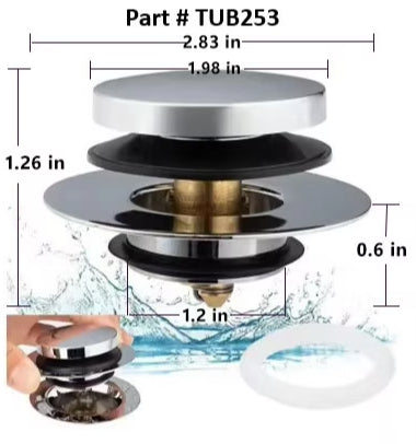 Pop Up Bathtub Plug Stopper.