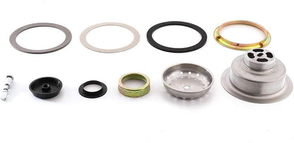 Conjunto de desagüe para fregadero de cocina con cesta coladora y tapón