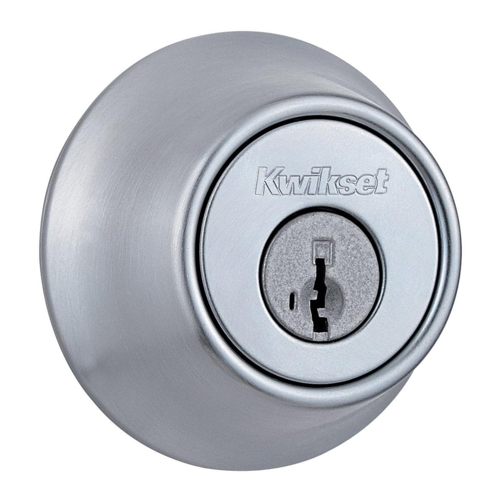 Cerradura de cerrojo con llave Kwikset 660 - Cromo satinado