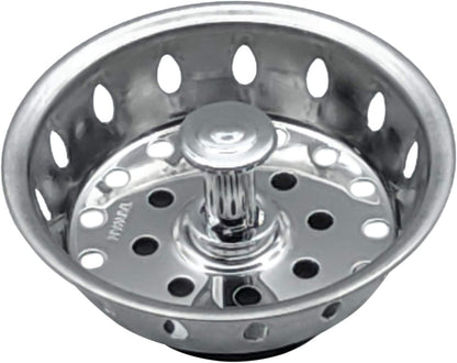 Colador de cesta para fregadero de cocina con tapón de goma de fondo plano